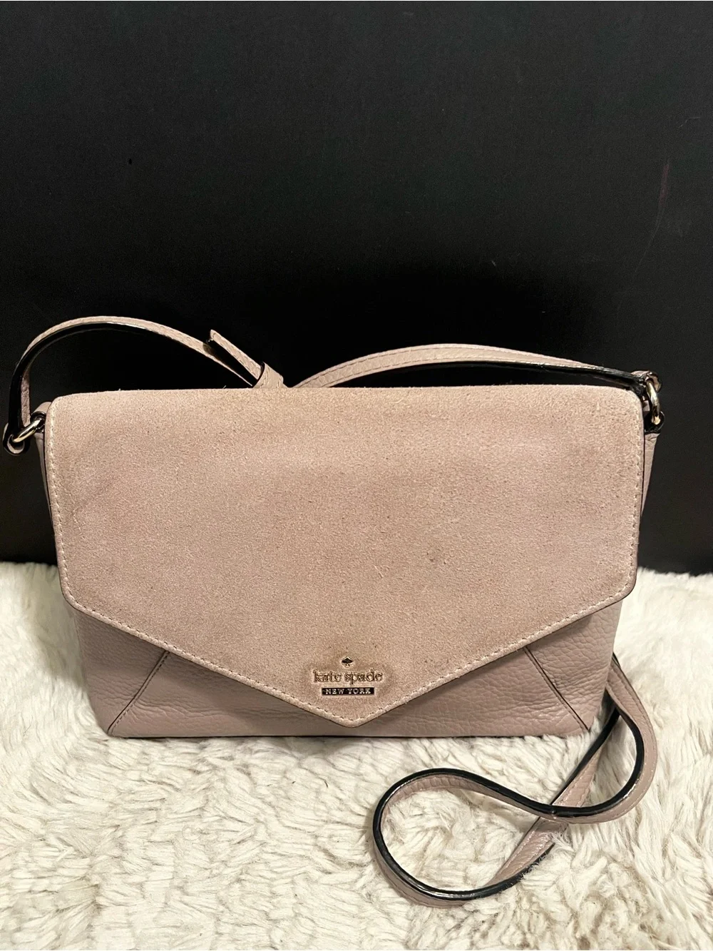 kate spade Sylvia Envelope Suede & Leather Crossbody Bag